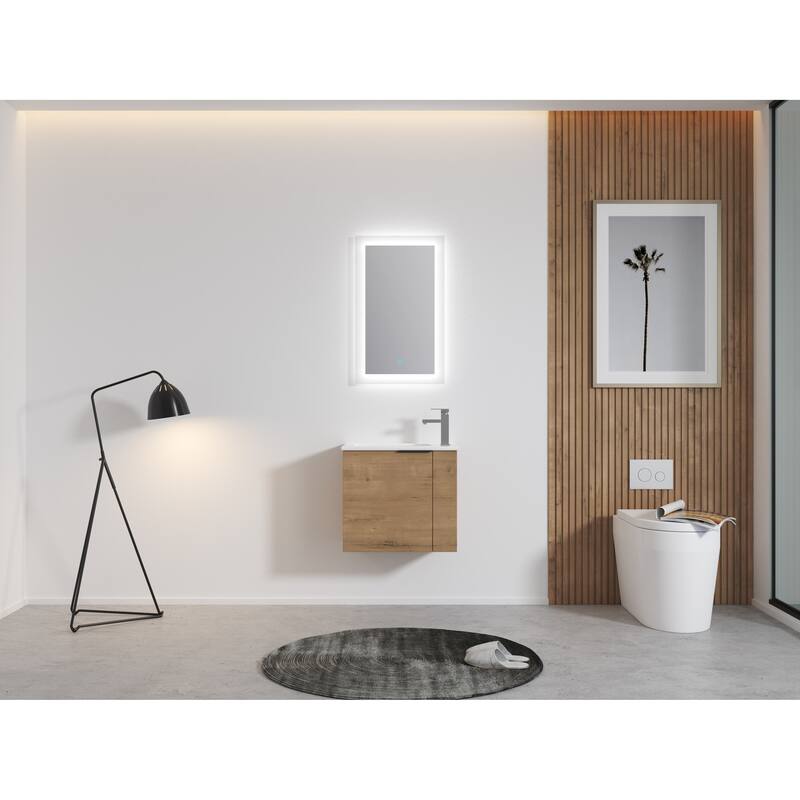 Bathroom Vanity with Sink 22 Inch for Small Bathroom,Floating Bathroom Vanity with Soft Close Door,Bathroom Vanity with Sink