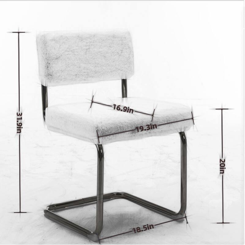 Set of 2 Modern Upholstered Accent Armless Tufted Dining Chairs