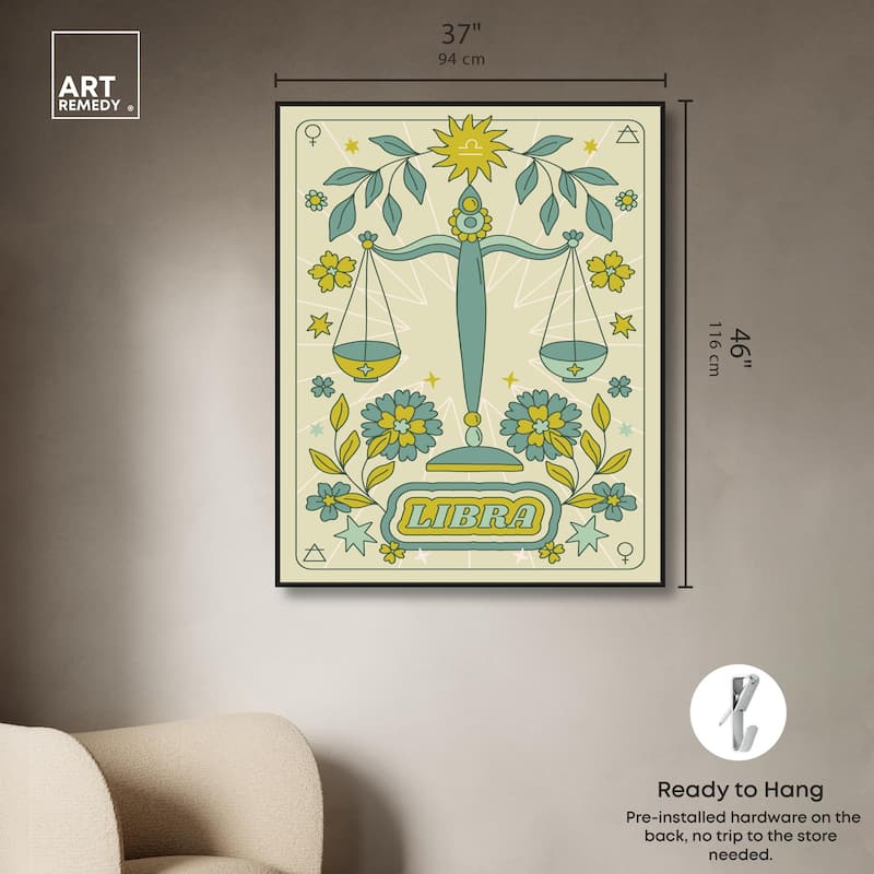 Libra Stars Card Canvas by Art Remedy
