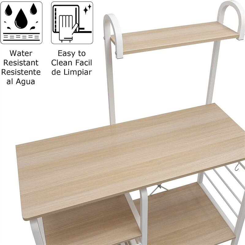 Stand Kitchen Cart - 16.54"D x 35.43"W x 51.18"H