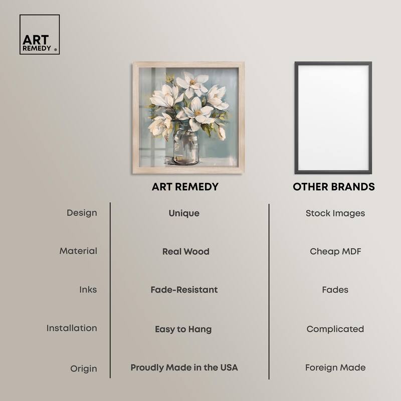 Prismatic Floral and Jar Shadowbox by Art Remedy