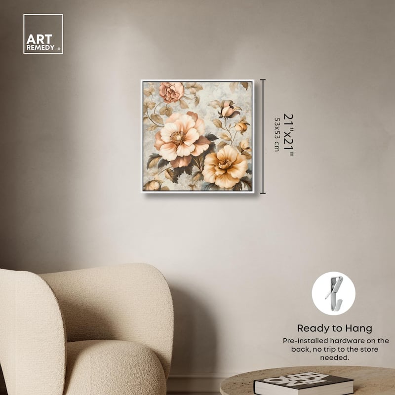 Retro Rose II Canvas by Art Remedy
