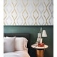 preview thumbnail 13 of 20, NextWall Ogee Ribbon Peel and Stick Wallpaper