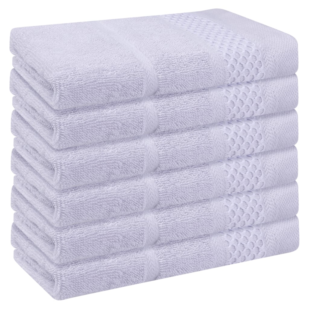 6 Pack Cotton Washcloths for Face, Waffle Checkered Design Face Towels, Absorbent Wash Cloths for Bathroom 14" x 14"