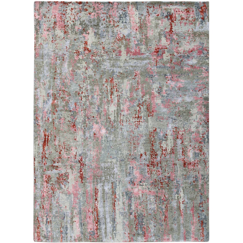 Serena Abstract Area Rug - Pink - 6' x 9' - 6' x 9'