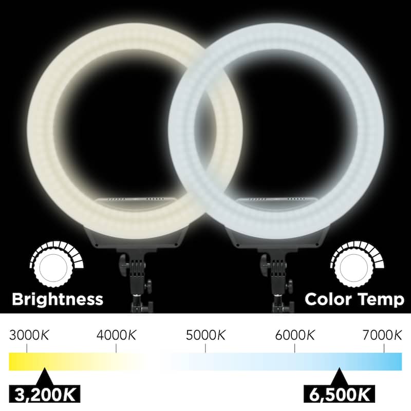 Artograph 16 Inch Ring Light with Tripod Legs, Remote and Carry case - 16 Inch