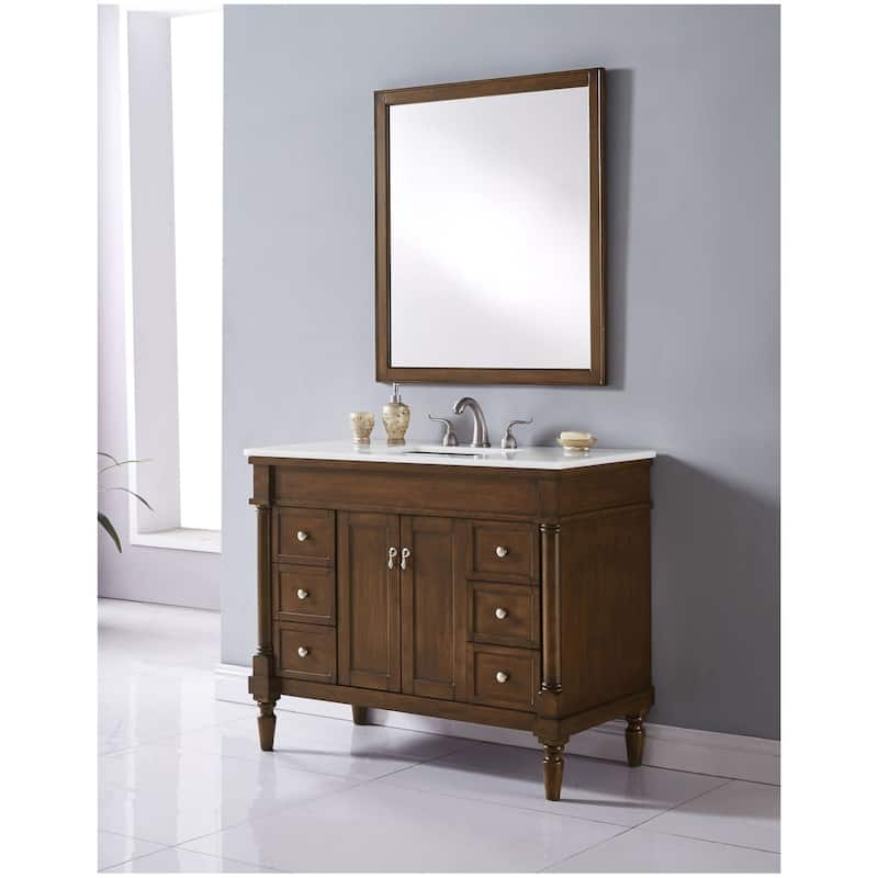 Elegant Lighting VF13042-VW Lexington 42" Free Standing Single Basin