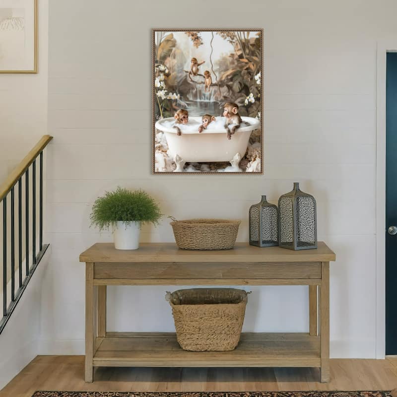 Jungle Spa by Niky Rahner Framed Canvas Wall Art