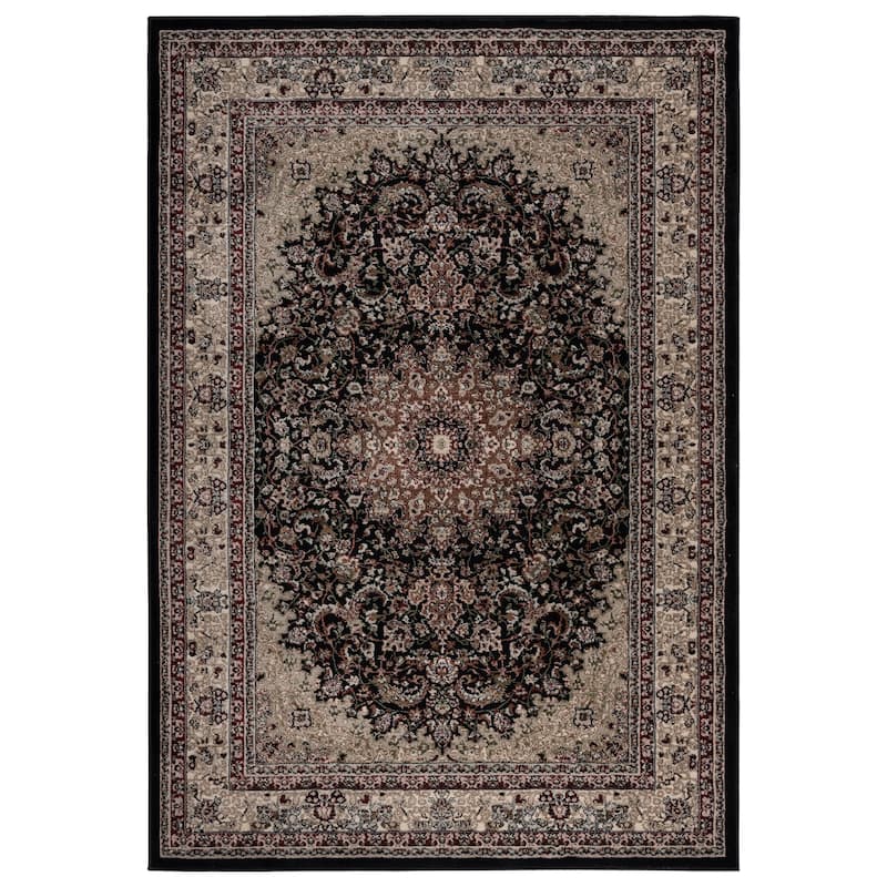 Hollywood Collection Floral Area Rug - 2'1'' X 3'3'' - Black