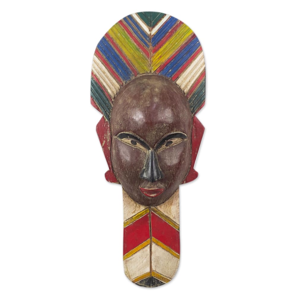Novica Handmade Obaa Sima African Wood Mask