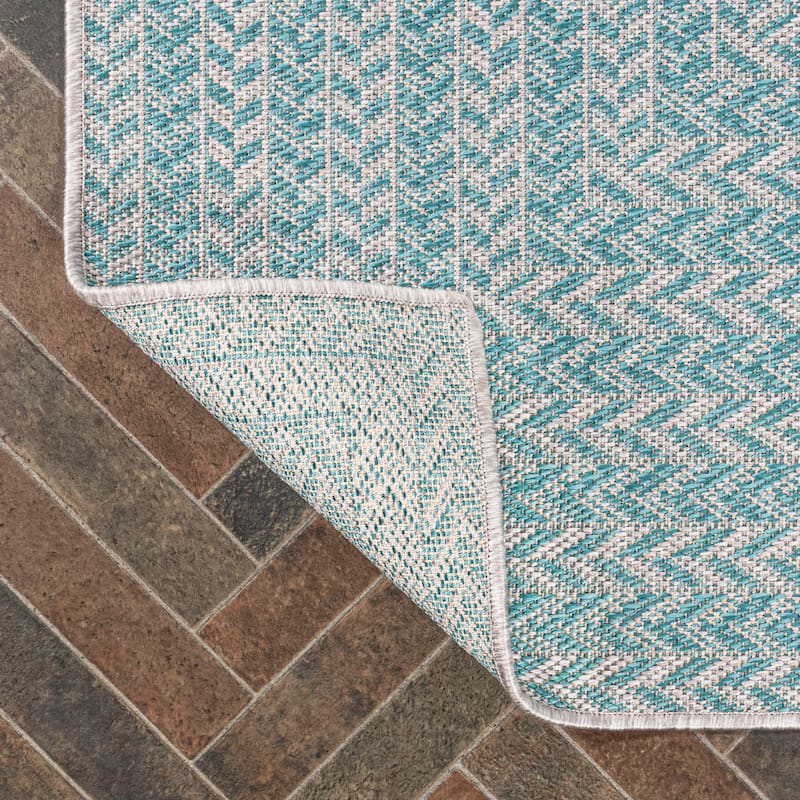 JONATHAN Y Lucia Modern Concentric Squares Indoor/Outdoor Area Rug