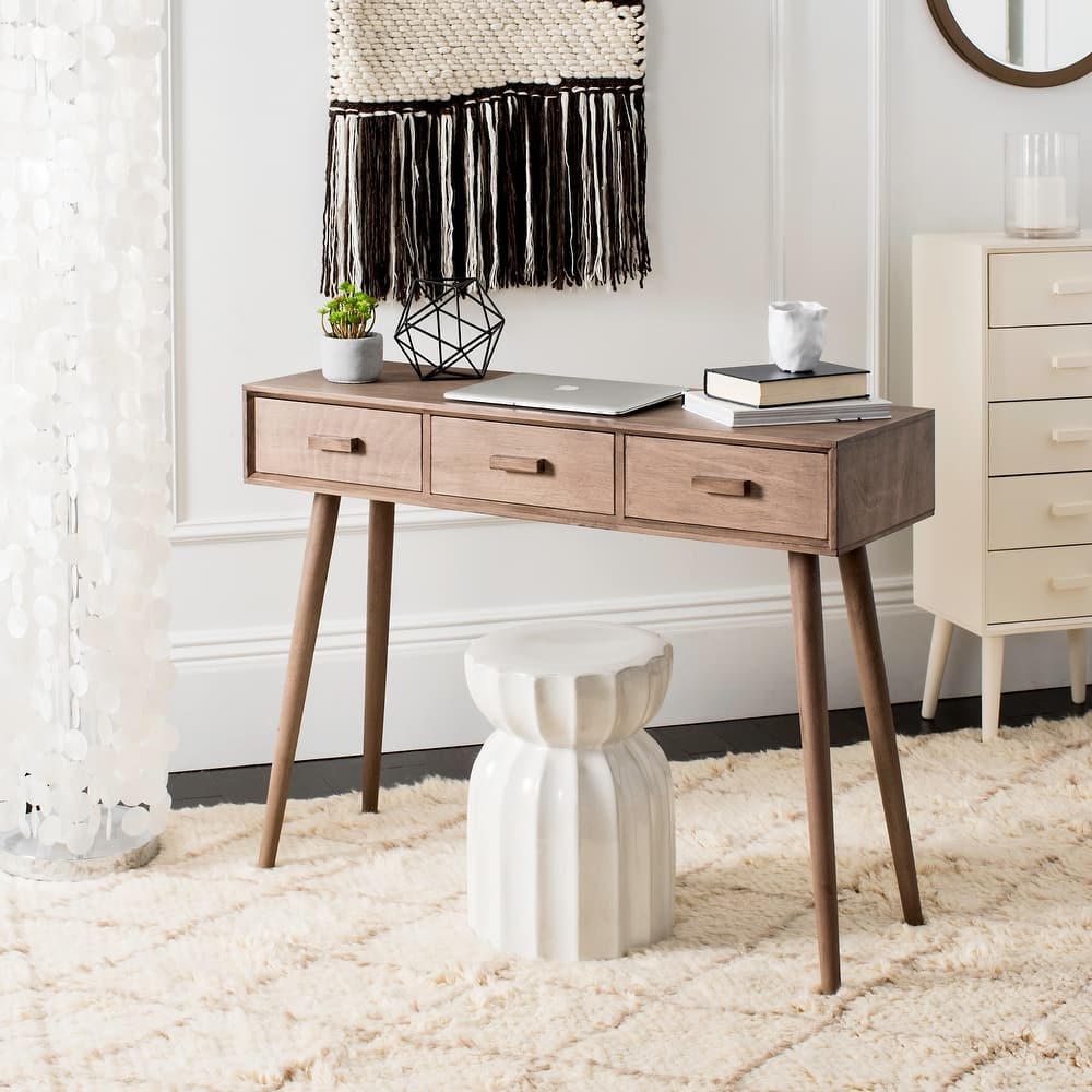 SAFAVIEH Hennie 3-Drawer Console Table - 41.8" x 14.3" x 32" - 42"W x 14"D x 32"H