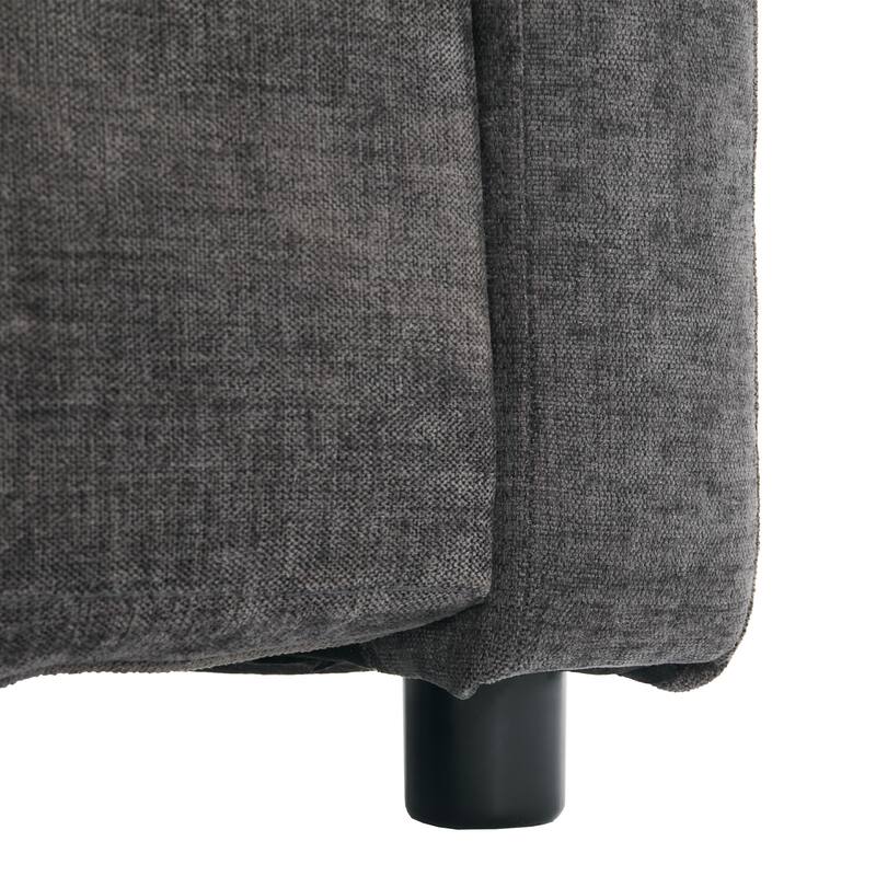 Chenille Oversized Armchair with Double Cushion Design & Lumbar Support - Plush Cloud Sofa