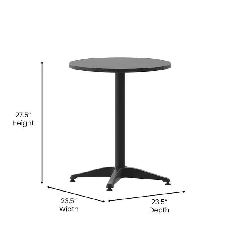 Aluminum/ Stainless Steel 23.5-inch Round Indoor/ Outdoor Table