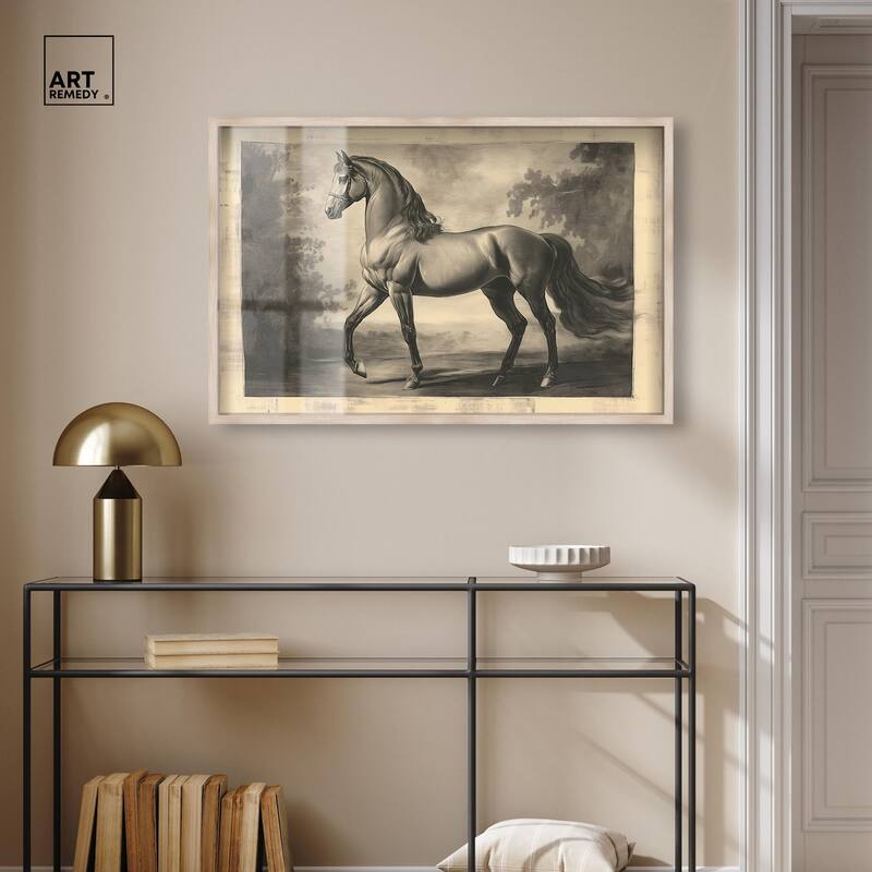 Sketch of a Stallion Shadowbox by Art Remedy
