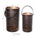 preview thumbnail 3 of 1, Metal Cutout Stella Lantern Set Of 2