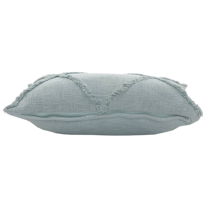 Solid Decorative Diamond Tufted Cotton Throw Pillow