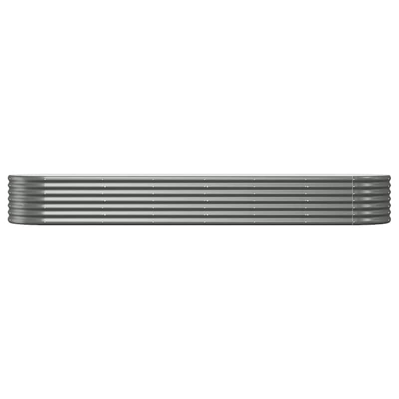 vidaXL Raised Garden Bed Raised Flower Bed Galvanized Steel Outdoor Planter