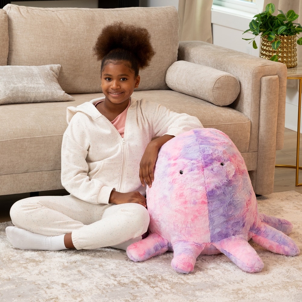 Raven-Symone Huggy the Octopus Sea Buddy Large Kids Stuffed Animal Bean Bag and Pouf