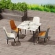 preview thumbnail 8 of 22, Modern Slate Kitchen Dining Table with Sintered Stone Top Metal Legs (Table Only) - 31.5x31.5x30 inch