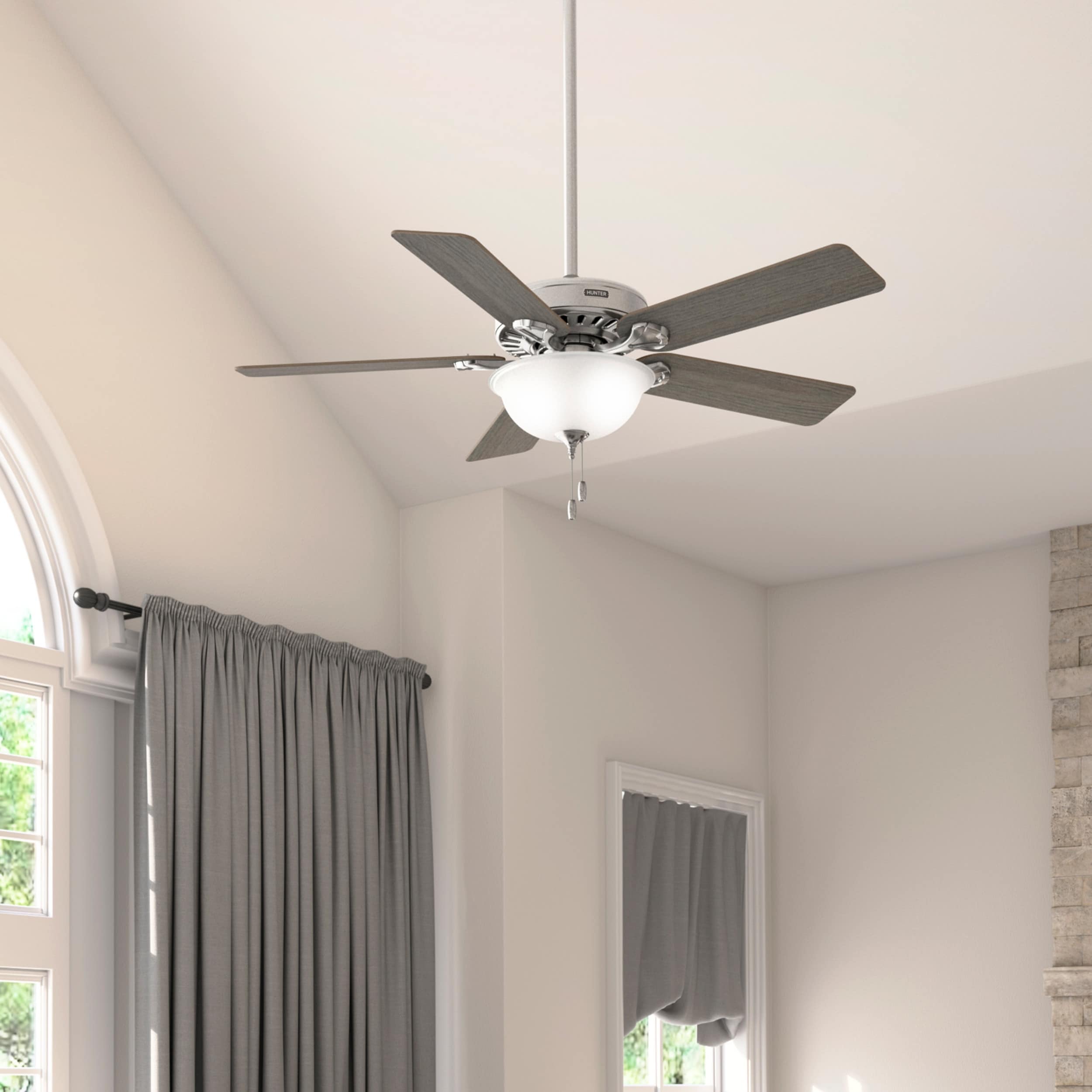 Hunter 52" Pro's Best Traditional Ceiling Fan with LED Light Kit and Pull Chain - DC Motor - ENERGY STAR!