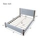 preview thumbnail 8 of 6, Modern Mid-Century Queen Size Upholstered Platform Bed Frame with Tufted Headboard and Solid Wood Legs, Grey