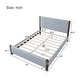 preview thumbnail 4 of 7, Queen Size Bed Frame,Upholstered Platform Bed with Tufted Headboard and Solid Wood Legs,No Box Spring Needed,Blue