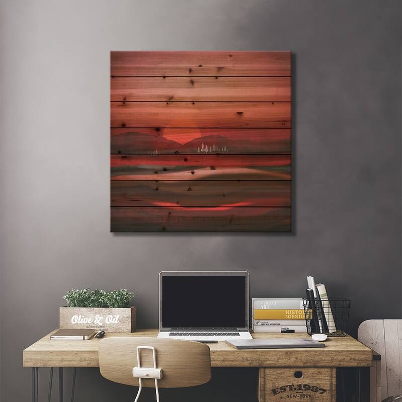 Solitude Print On Wood by SpaceFrog Designs - Multi-Color