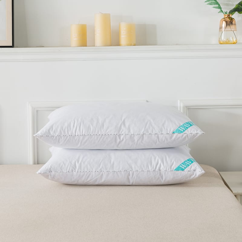 Waverly Antimicrobial Feather Pillow (Set of 2) - White