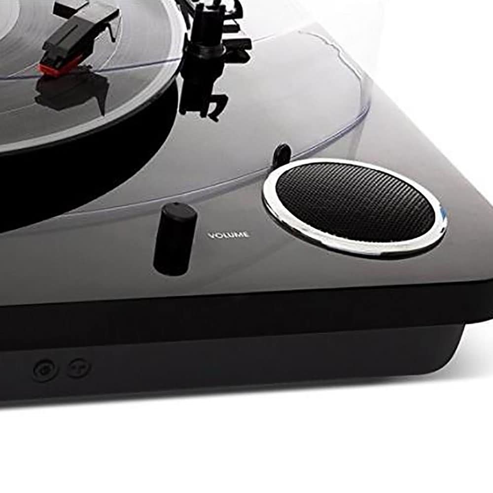 ion max lp conversion turntable with stereo speakers