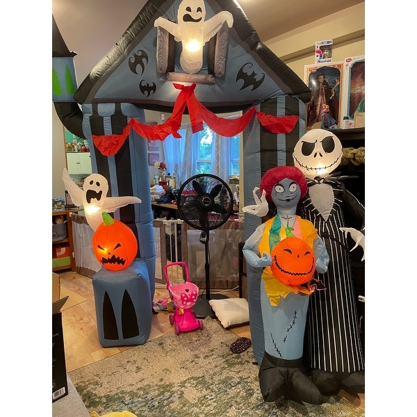 Gemmy Nightmare Jack Skellington & Oogie Boogie Archway Inflatable 9 Ft