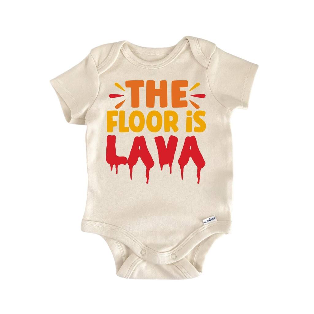Floor Is Lava - Baby Boy Girl Clothes Infant Bodysuit Funny Cute Newborn