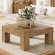preview thumbnail 8 of 33, 39.4-Inch Square Coffee Table for Living Room, Farmhouse All Wooden Center Table Yellow Brown