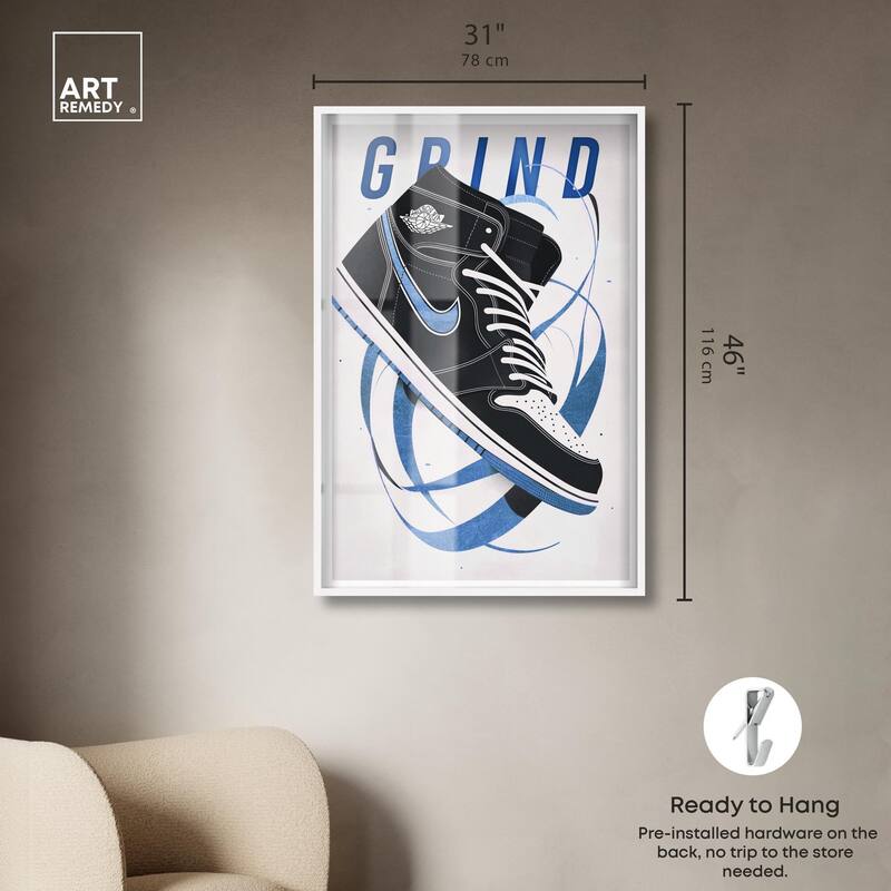 Blue Ribbon Sneaker Shadowbox by Art Remedy