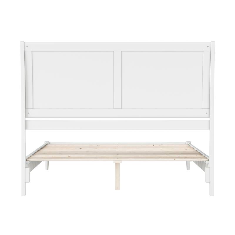 Valencia Solid Wood Low Profile Sleigh Platform Bed