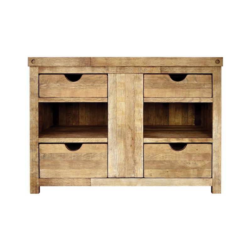 Vintner's Freestanding Reclaimed Oak Bathroom Vanity (Base Only) - 48" - Chardonnay