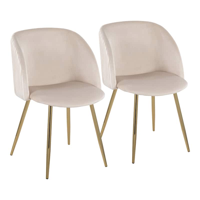 Silver Orchid Harding Pleated Chair - Set of 2