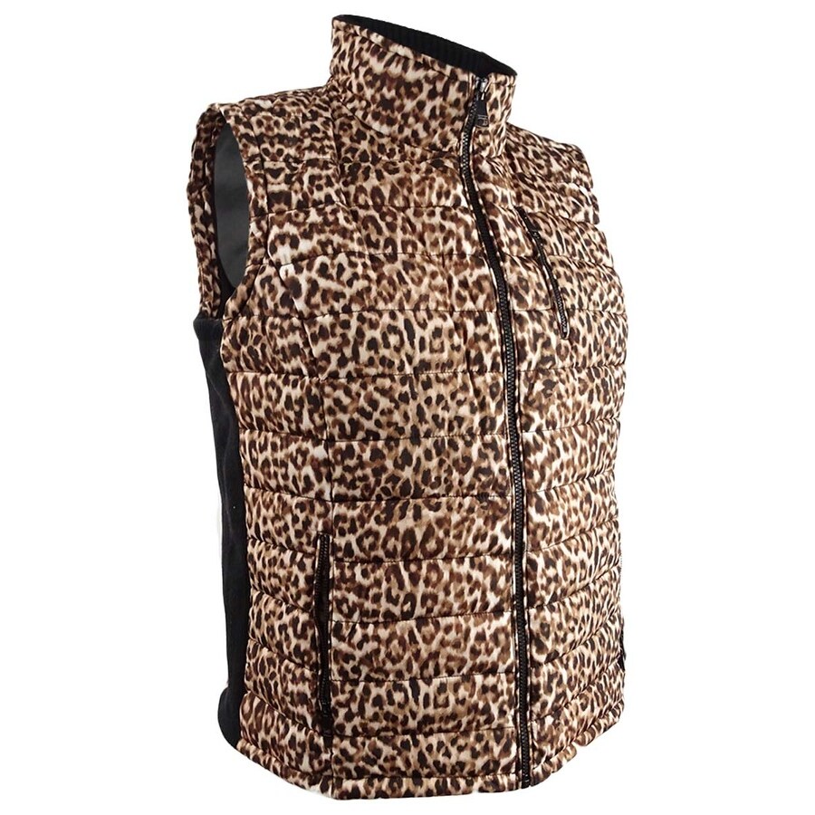 Leopard vest plus size Clearance
