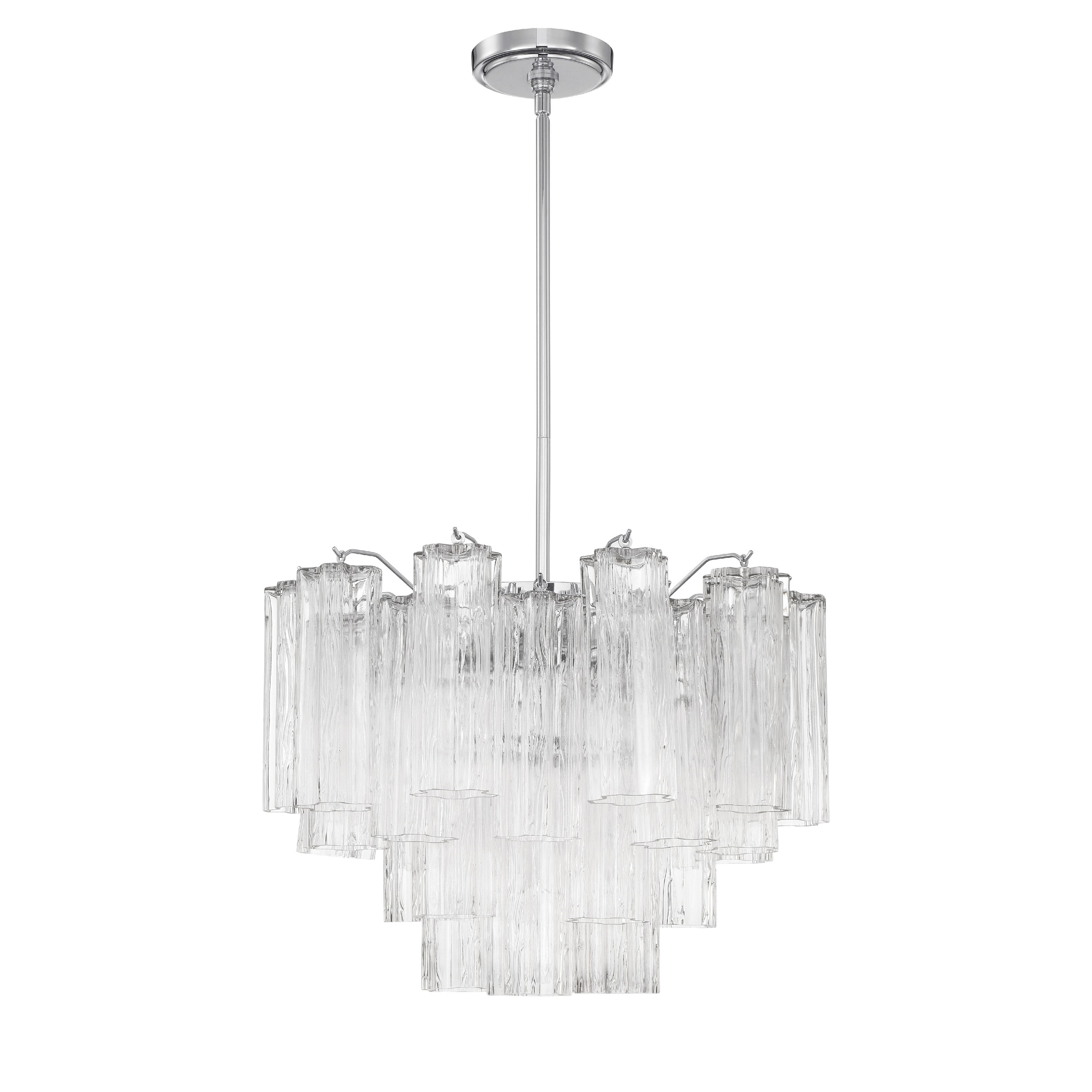 Addis 6 Light Polished Chrome Chandelier - 19.75"W x 14"H x 19.75"D
