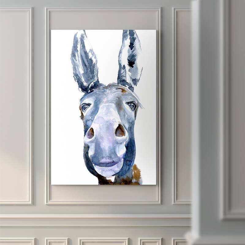 Sweet Donkey I -Premium Gallery Wrapped Canvas