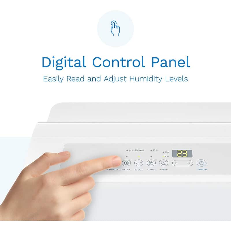 hOmeLabs 3000 Sq. Ft. Dehumidifier - Ideal for Medium to Large Bedrooms and Home Basements - 35 Pint - 35 Pint