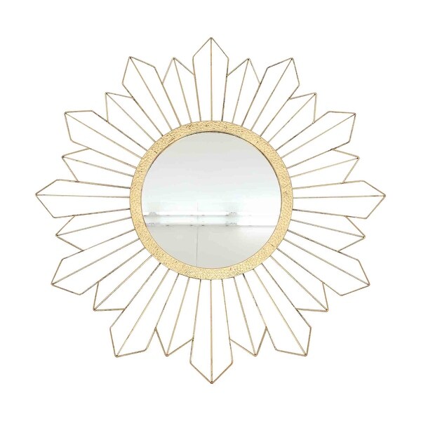 Metal 31" Sunburst Mirror, Gold Wb. Opens flyout.