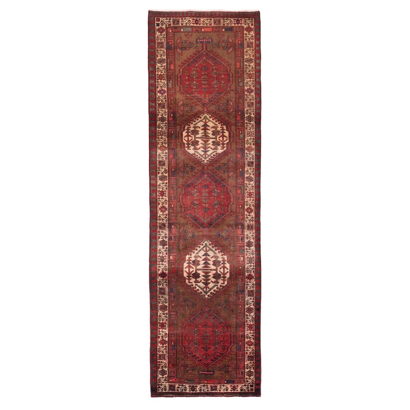 ECARPETGALLERY Hand-knotted Konya Anatolian Brown Wool Rug - 3'3 x 11'2
