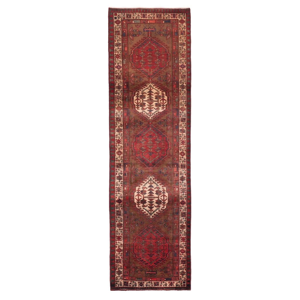 ECARPETGALLERY Hand-knotted Konya Anatolian Brown Wool Rug - 3'3 x 11'2