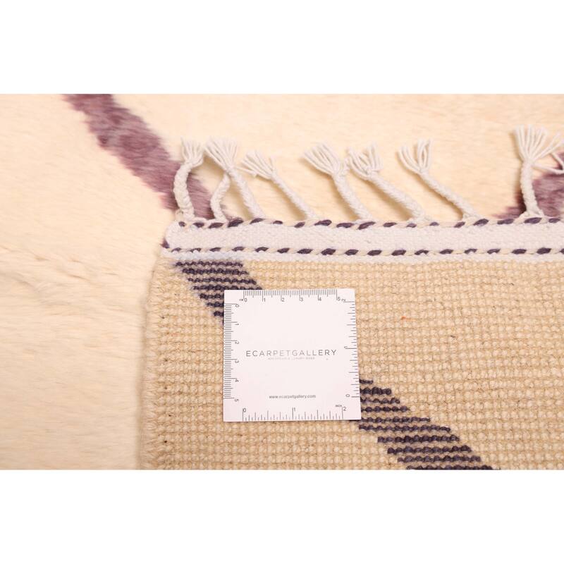 ECARPETGALLERY Hand-knotted Pak Finest Marrakesh Cream Wool Rug - 6'10 x 9'8