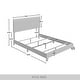 preview thumbnail 16 of 34, CraftPorch Corduroy 4-pieces Mid-Century Modern Grey Bed with Dark Grey Furniture Bedroom Set