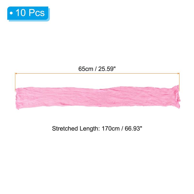 10Pcs Nylon Stockings Flower Fabric 26" for DIY Mesh Flowers Making - Light Pink