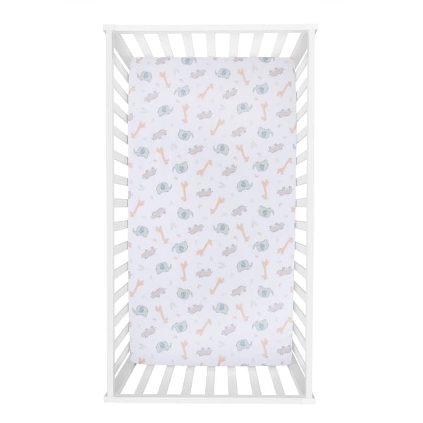 slide 2 of 8, Safari Babies 4 Piece Crib Bedding Set Jungle