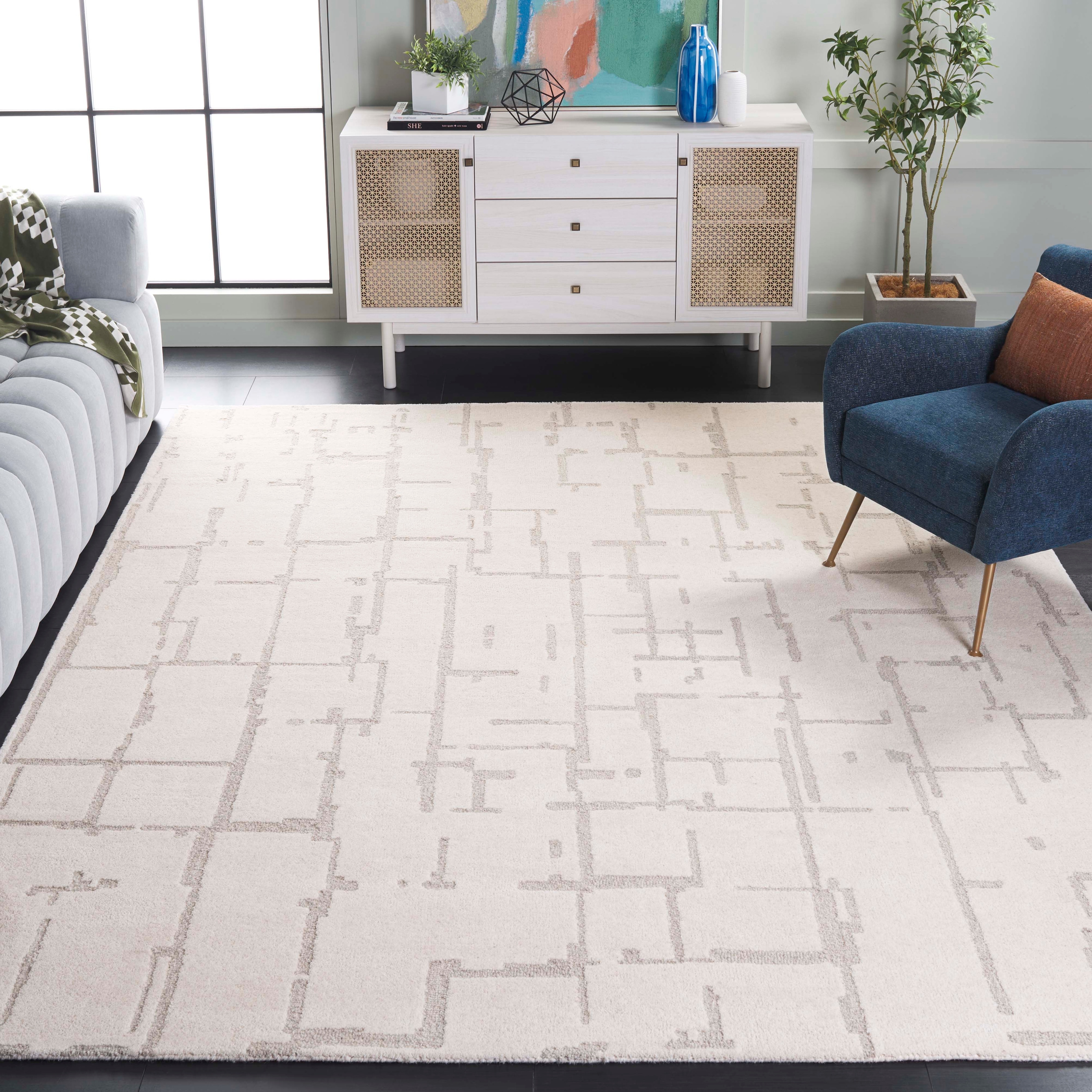 SAFAVIEH Handmade Ebony Alica Contemporary Wool Rug