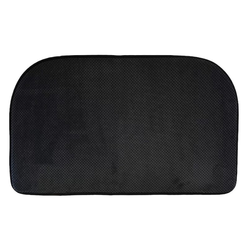 Soft Plush Memory Foam Kitchen Rug Mat - Non-Slip Backing - 18x30 Inch - 18"x30" Rectangle - Black